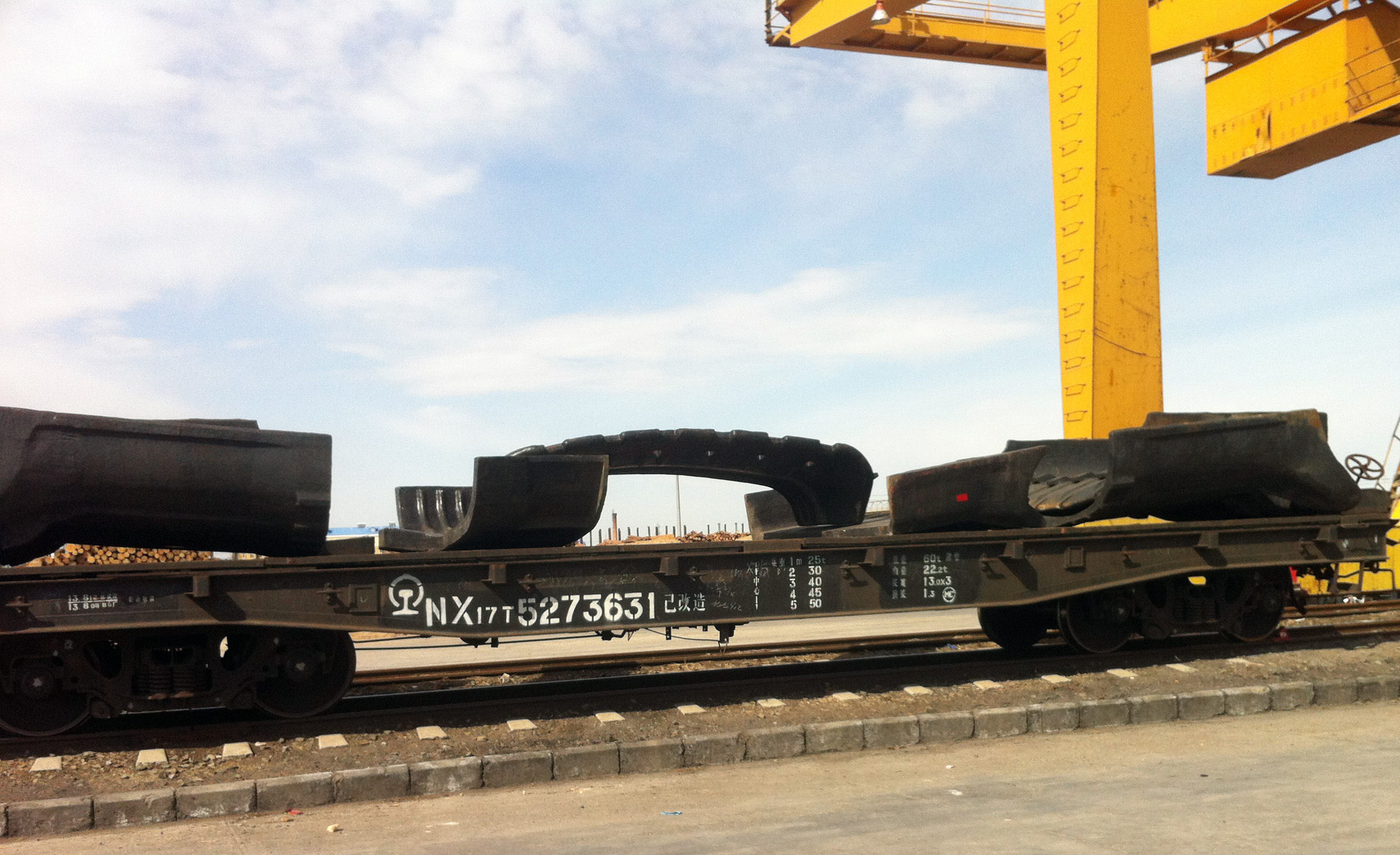 High manganese steel product railway transportation